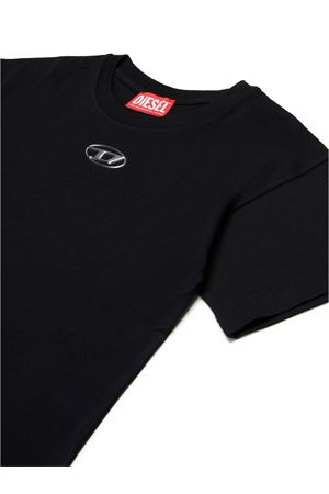 black cotton tshirt DIESEL KIDS | J0202200YI9K900